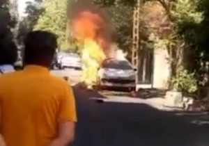 آتش سوزی در خیابان پیروزی تهران/ عکس