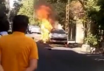 آتش سوزی در خیابان پیروزی تهران/ عکس