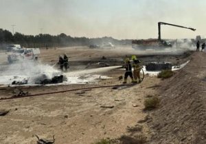 سقوط جنگنده هندی در نمایش هوایی دوبی