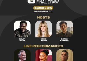 از بوچلی تا رابی ویلیامز؛ مراسم قرعه‌کشی جام جهانی ۲۰۲۶ با حضور ستاره‌ها