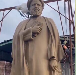 ماجرای سقوط مجسمه ابراهیم رئیسی چه بود؟ + جزئیات